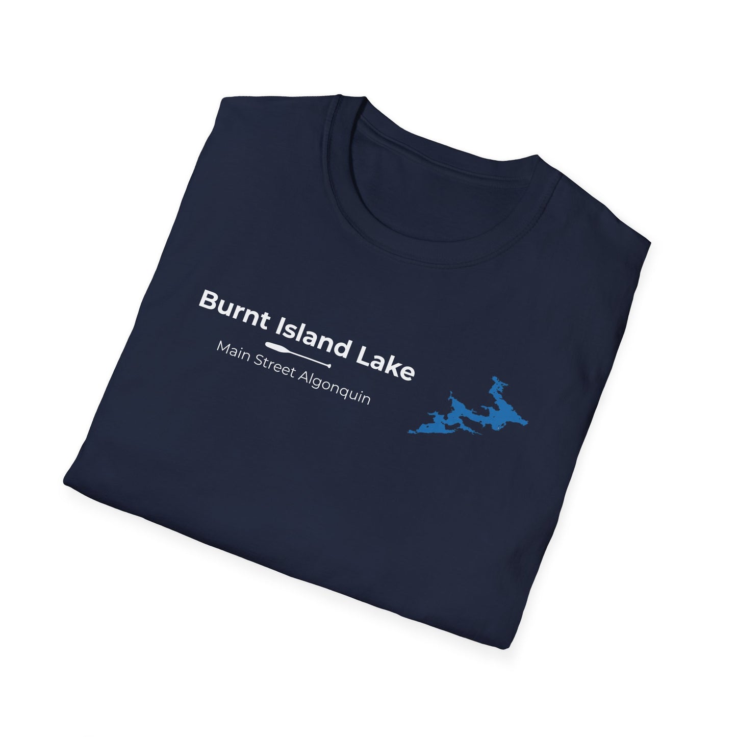 Burnt Island Lake Map Tee