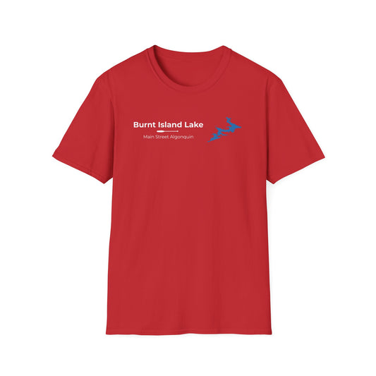 Burnt Island Lake Map Tee