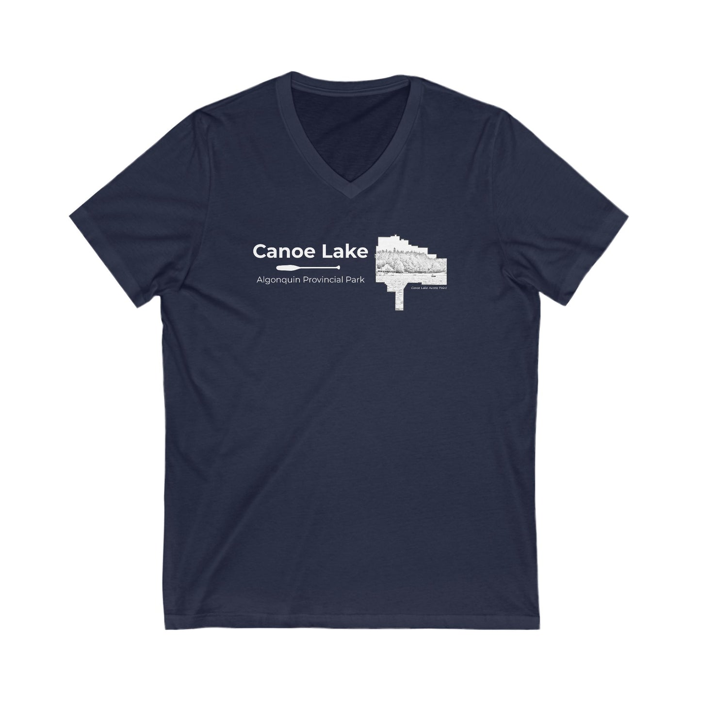Canoe Lake Women's V-Neck Graphic Tee