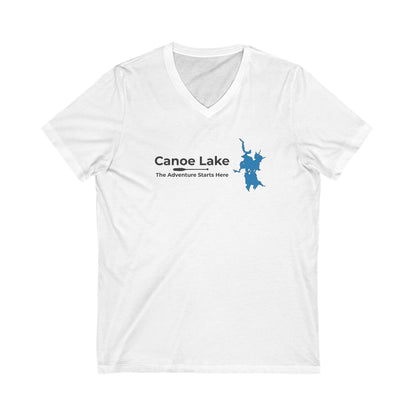 Canoe Lake Women's V-Neck Map Tee