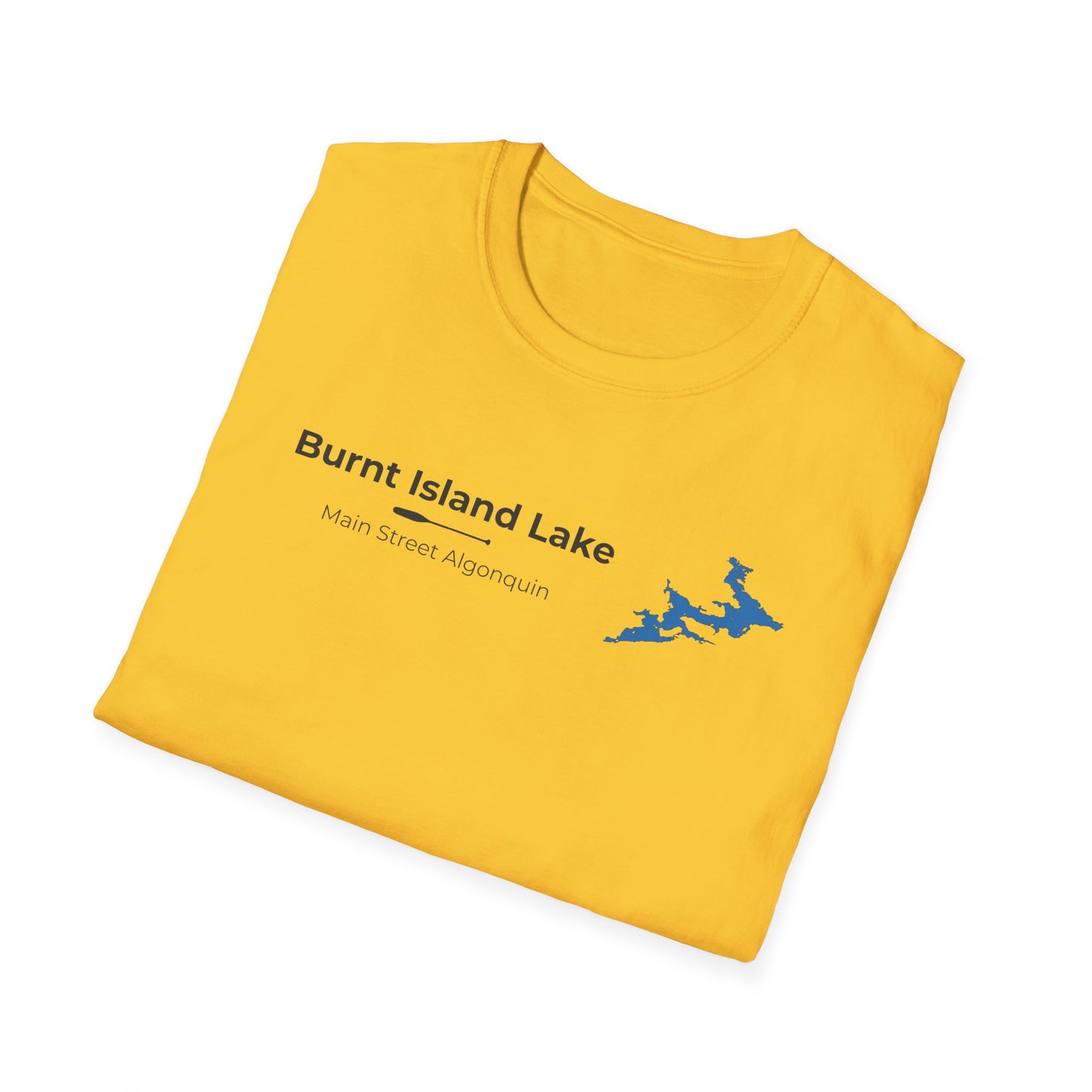 Burnt Island Lake Map Tee