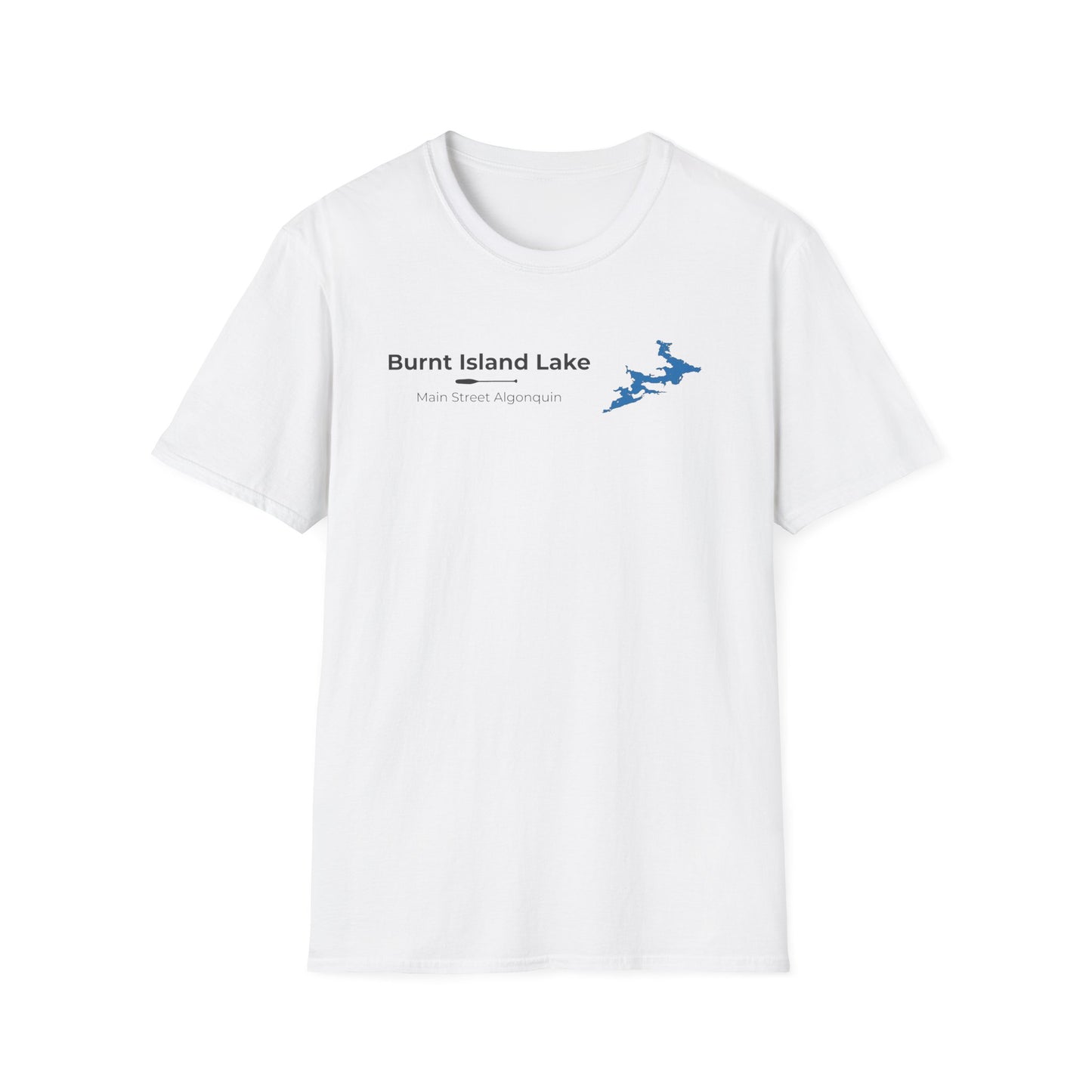 Burnt Island Lake Map Tee