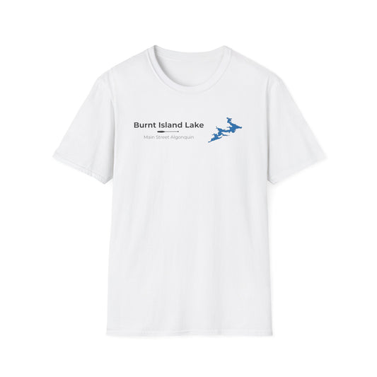 Burnt Island Lake Map Tee