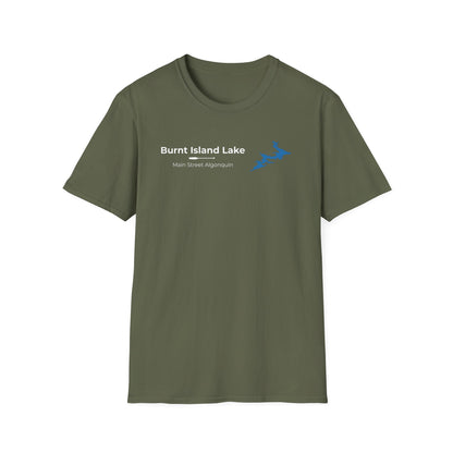 Burnt Island Lake Map Tee