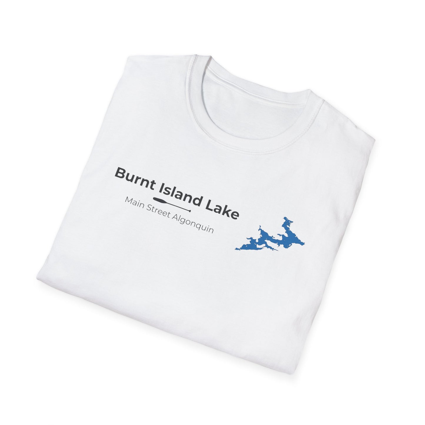 Burnt Island Lake Map Tee