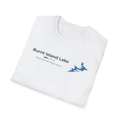 Burnt Island Lake Map Tee
