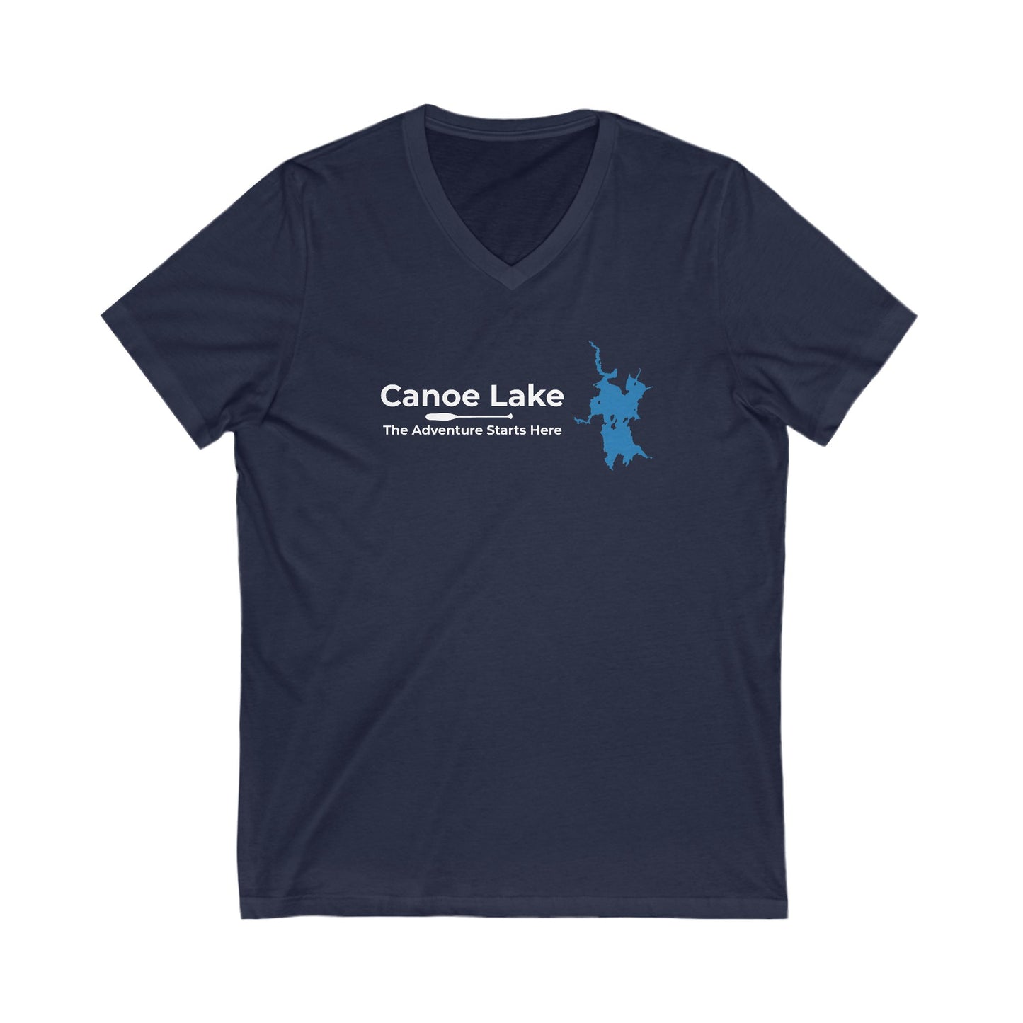 Canoe Lake Women's V-Neck Map Tee