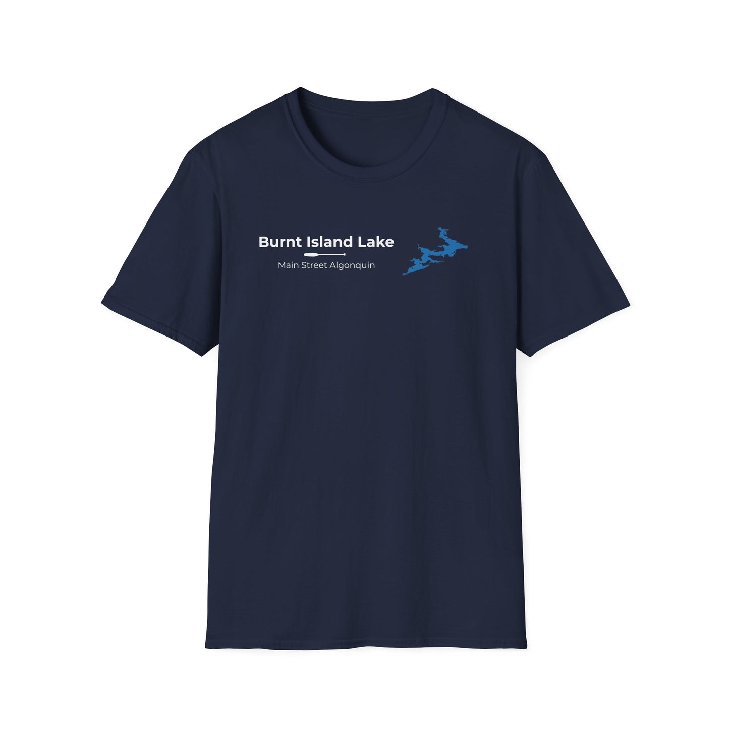 Burnt Island Lake Map Tee