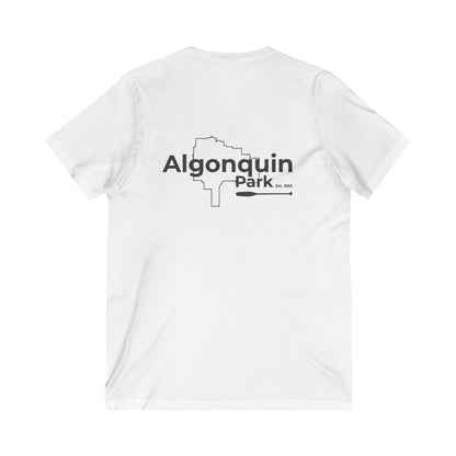 Canoe Lake Women's V-Neck Map Tee