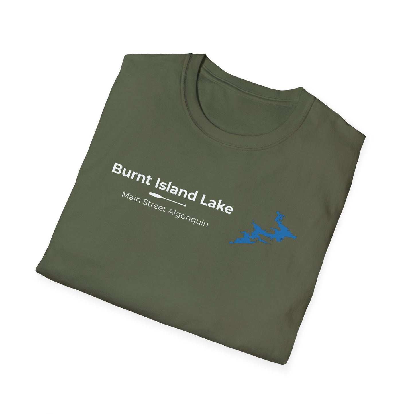 Burnt Island Lake Map Tee